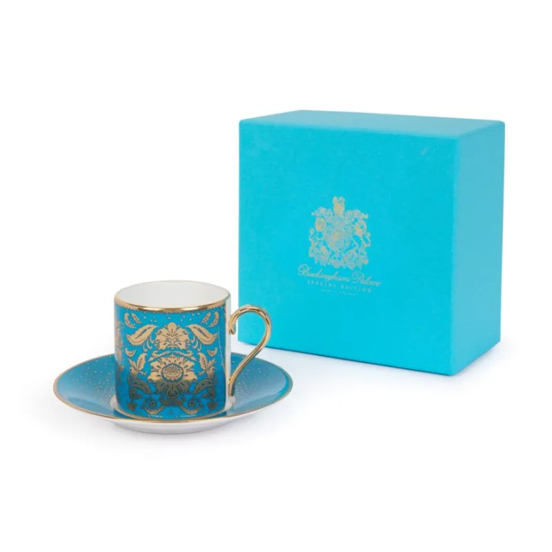 Sale Acanthus Turquoise Coffee Cup And Saucer Cups & Saucers