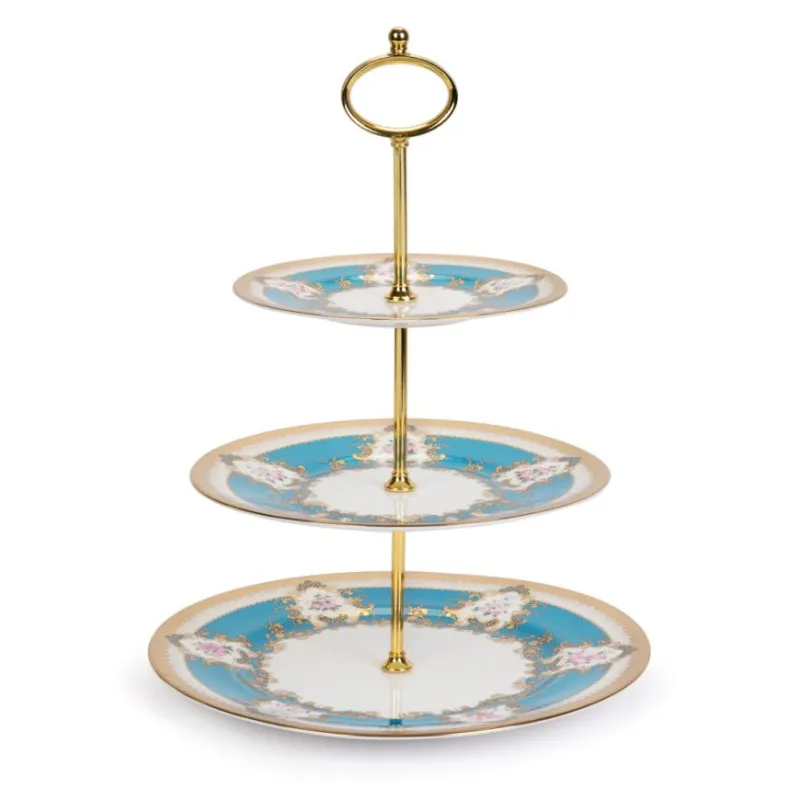 Clearance Coat Of Arms 3 Tier Cake Stand Plates & Bowls