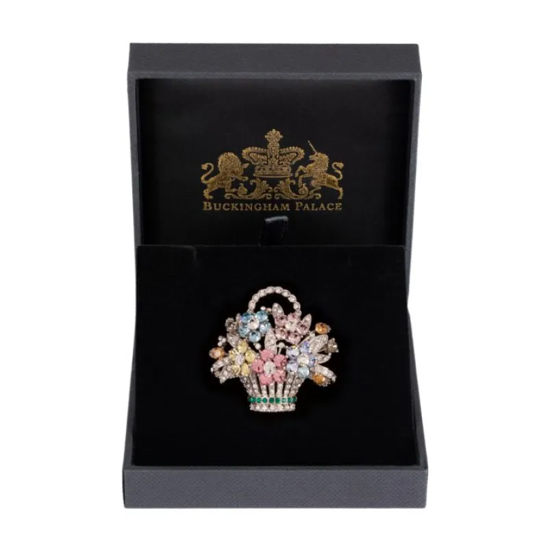 Sale Pastel Flower Basket Brooch Brooches