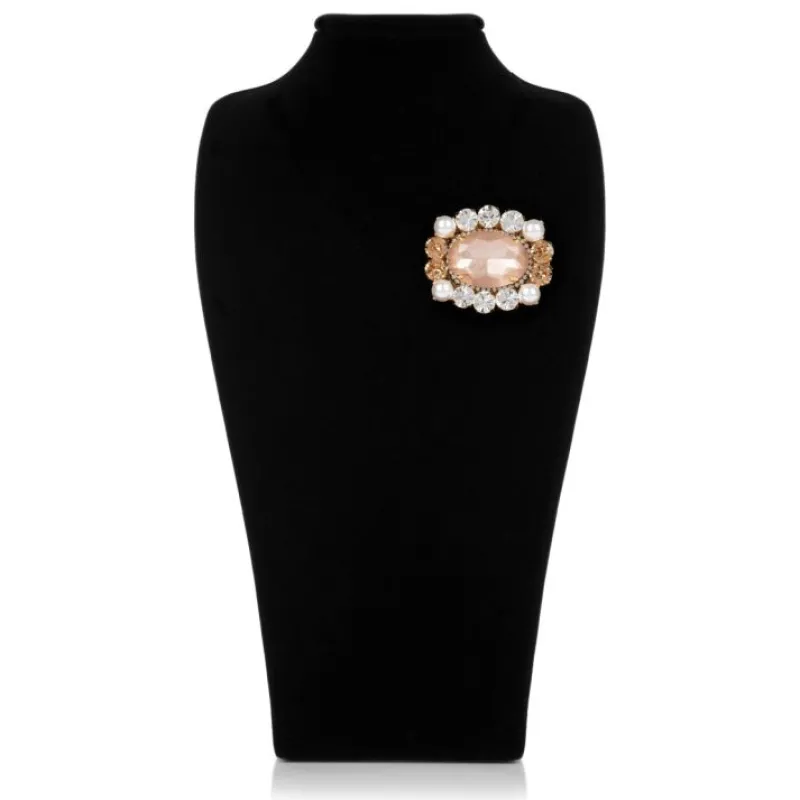 Sale Vicki Sarge Pink Crystal Brooch Brooches