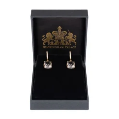 Online White Square Crystal Earrings Earrings